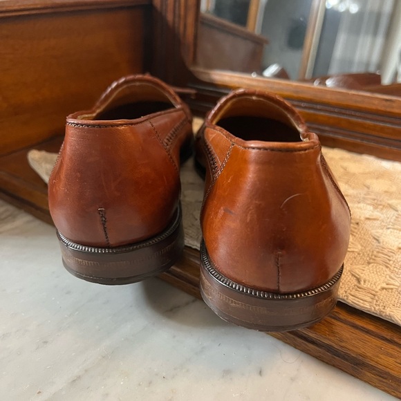 CABLE & CO Seville Tassel Loafer Leather Made in Italy Chestnut Men's Sz 8 EUC - Picture 4 of 7